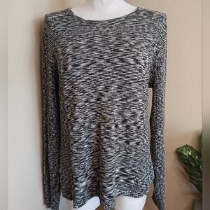 Relativity Women's Black and Gray Long Sleeve Sweater Sz XL